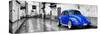 ?Viva Mexico! Panoramic Collection - Royal Blue VW Beetle Car in San Cristobal de Las Casas-Philippe Hugonnard-Stretched Canvas
