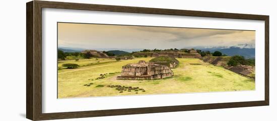 ¡Viva Mexico! Panoramic Collection - Ruins of Monte Alban at Sunset II-Philippe Hugonnard-Framed Photographic Print