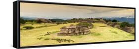 ¡Viva Mexico! Panoramic Collection - Ruins of Monte Alban at Sunset II-Philippe Hugonnard-Framed Stretched Canvas