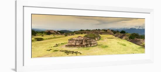 ¡Viva Mexico! Panoramic Collection - Ruins of Monte Alban at Sunset II-Philippe Hugonnard-Framed Photographic Print