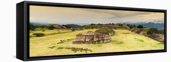 ¡Viva Mexico! Panoramic Collection - Ruins of Monte Alban at Sunset II-Philippe Hugonnard-Framed Stretched Canvas