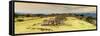 ¡Viva Mexico! Panoramic Collection - Ruins of Monte Alban at Sunset II-Philippe Hugonnard-Framed Stretched Canvas