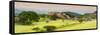 ¡Viva Mexico! Panoramic Collection - Ruins of Monte Alban at Sunset III-Philippe Hugonnard-Framed Stretched Canvas