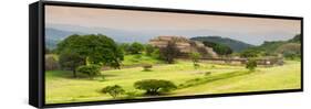 ¡Viva Mexico! Panoramic Collection - Ruins of Monte Alban at Sunset III-Philippe Hugonnard-Framed Stretched Canvas