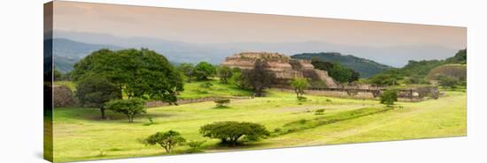 ¡Viva Mexico! Panoramic Collection - Ruins of Monte Alban at Sunset III-Philippe Hugonnard-Stretched Canvas