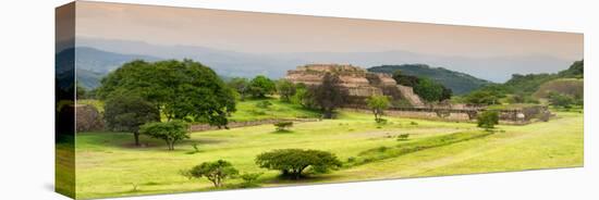 ¡Viva Mexico! Panoramic Collection - Ruins of Monte Alban at Sunset III-Philippe Hugonnard-Stretched Canvas