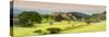 ¡Viva Mexico! Panoramic Collection - Ruins of Monte Alban at Sunset III-Philippe Hugonnard-Stretched Canvas