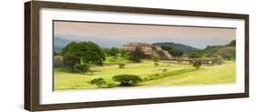 ¡Viva Mexico! Panoramic Collection - Ruins of Monte Alban at Sunset III-Philippe Hugonnard-Framed Photographic Print