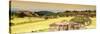 ¡Viva Mexico! Panoramic Collection - Ruins of Monte Alban at Sunset-Philippe Hugonnard-Stretched Canvas