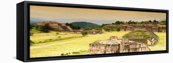 ¡Viva Mexico! Panoramic Collection - Ruins of Monte Alban at Sunset-Philippe Hugonnard-Framed Stretched Canvas