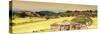 ¡Viva Mexico! Panoramic Collection - Ruins of Monte Alban at Sunset-Philippe Hugonnard-Stretched Canvas