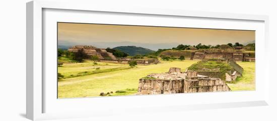 ¡Viva Mexico! Panoramic Collection - Ruins of Monte Alban at Sunset-Philippe Hugonnard-Framed Photographic Print