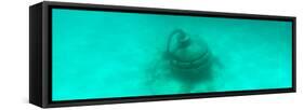 ¡Viva Mexico! Panoramic Collection - Sculptures at bottom of sea in Cancun II-Philippe Hugonnard-Framed Stretched Canvas