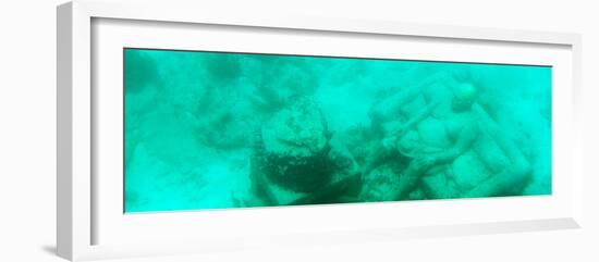 ¡Viva Mexico! Panoramic Collection - Sculptures at bottom of sea in Cancun III-Philippe Hugonnard-Framed Photographic Print