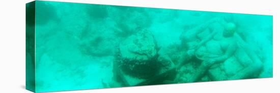 ¡Viva Mexico! Panoramic Collection - Sculptures at bottom of sea in Cancun III-Philippe Hugonnard-Stretched Canvas