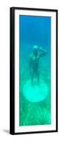 ¡Viva Mexico! Panoramic Collection - Sculptures at bottom of sea in Cancun-Philippe Hugonnard-Framed Photographic Print