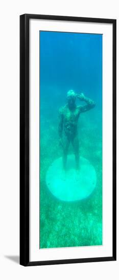 ¡Viva Mexico! Panoramic Collection - Sculptures at bottom of sea in Cancun-Philippe Hugonnard-Framed Photographic Print