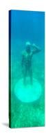 ¡Viva Mexico! Panoramic Collection - Sculptures at bottom of sea in Cancun-Philippe Hugonnard-Stretched Canvas