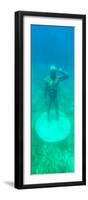 ¡Viva Mexico! Panoramic Collection - Sculptures at bottom of sea in Cancun-Philippe Hugonnard-Framed Photographic Print