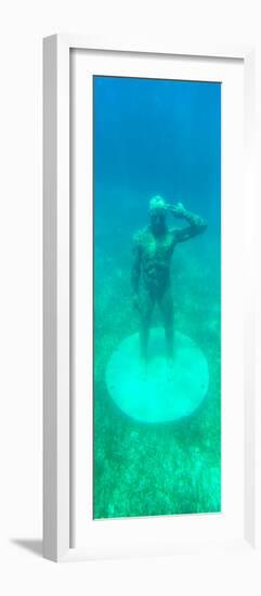 ¡Viva Mexico! Panoramic Collection - Sculptures at bottom of sea in Cancun-Philippe Hugonnard-Framed Photographic Print