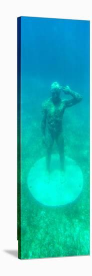 ¡Viva Mexico! Panoramic Collection - Sculptures at bottom of sea in Cancun-Philippe Hugonnard-Stretched Canvas