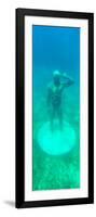 ¡Viva Mexico! Panoramic Collection - Sculptures at bottom of sea in Cancun-Philippe Hugonnard-Framed Photographic Print