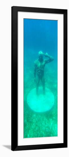 ¡Viva Mexico! Panoramic Collection - Sculptures at bottom of sea in Cancun-Philippe Hugonnard-Framed Photographic Print