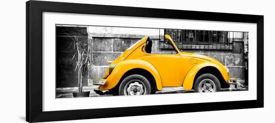 ¡Viva Mexico! Panoramic Collection - Small Gold VW Beetle Car-Philippe Hugonnard-Framed Photographic Print