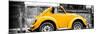 ¡Viva Mexico! Panoramic Collection - Small Gold VW Beetle Car-Philippe Hugonnard-Mounted Photographic Print