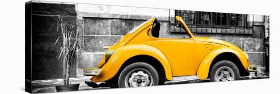 ¡Viva Mexico! Panoramic Collection - Small Gold VW Beetle Car-Philippe Hugonnard-Stretched Canvas