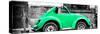¡Viva Mexico! Panoramic Collection - Small Green VW Beetle Car-Philippe Hugonnard-Stretched Canvas