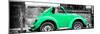 ¡Viva Mexico! Panoramic Collection - Small Green VW Beetle Car-Philippe Hugonnard-Mounted Photographic Print