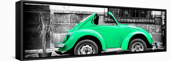 ¡Viva Mexico! Panoramic Collection - Small Green VW Beetle Car-Philippe Hugonnard-Framed Stretched Canvas