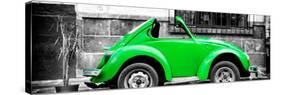 ¡Viva Mexico! Panoramic Collection - Small Kelly Green VW Beetle Car-Philippe Hugonnard-Stretched Canvas