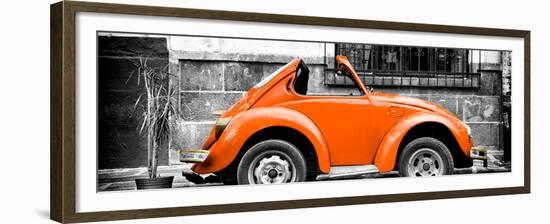 ¡Viva Mexico! Panoramic Collection - Small Orange VW Beetle Car-Philippe Hugonnard-Framed Premium Photographic Print
