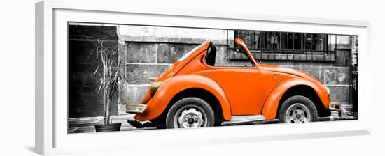 ¡Viva Mexico! Panoramic Collection - Small Orange VW Beetle Car-Philippe Hugonnard-Framed Premium Photographic Print