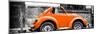¡Viva Mexico! Panoramic Collection - Small Orange VW Beetle Car-Philippe Hugonnard-Mounted Photographic Print