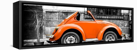 ¡Viva Mexico! Panoramic Collection - Small Orange VW Beetle Car-Philippe Hugonnard-Framed Stretched Canvas