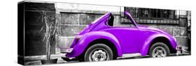 ¡Viva Mexico! Panoramic Collection - Small Purple VW Beetle Car-Philippe Hugonnard-Stretched Canvas