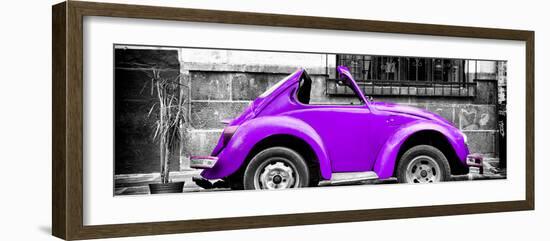 ¡Viva Mexico! Panoramic Collection - Small Purple VW Beetle Car-Philippe Hugonnard-Framed Photographic Print