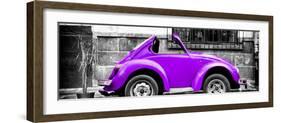 ¡Viva Mexico! Panoramic Collection - Small Purple VW Beetle Car-Philippe Hugonnard-Framed Photographic Print