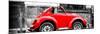 ¡Viva Mexico! Panoramic Collection - Small Red VW Beetle Car-Philippe Hugonnard-Mounted Photographic Print