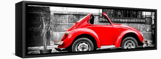 ¡Viva Mexico! Panoramic Collection - Small Red VW Beetle Car-Philippe Hugonnard-Framed Stretched Canvas