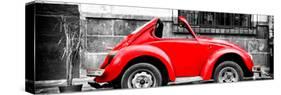 ¡Viva Mexico! Panoramic Collection - Small Red VW Beetle Car-Philippe Hugonnard-Stretched Canvas