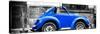 ¡Viva Mexico! Panoramic Collection - Small Royal Blue VW Beetle Car-Philippe Hugonnard-Stretched Canvas