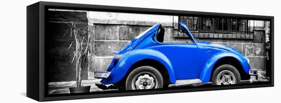 ¡Viva Mexico! Panoramic Collection - Small Royal Blue VW Beetle Car-Philippe Hugonnard-Framed Stretched Canvas