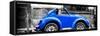 ¡Viva Mexico! Panoramic Collection - Small Royal Blue VW Beetle Car-Philippe Hugonnard-Framed Stretched Canvas