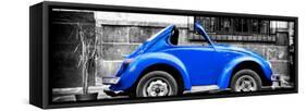 ¡Viva Mexico! Panoramic Collection - Small Royal Blue VW Beetle Car-Philippe Hugonnard-Framed Stretched Canvas