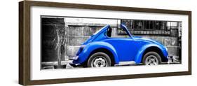 ¡Viva Mexico! Panoramic Collection - Small Royal Blue VW Beetle Car-Philippe Hugonnard-Framed Photographic Print