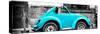 ¡Viva Mexico! Panoramic Collection - Small Turquoise VW Beetle Car-Philippe Hugonnard-Stretched Canvas